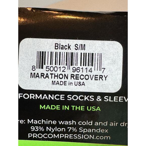 Lot 3 Pairs New Pro Compression Marathon Socks Solid Black Green Argyle - Picture 3 of 9